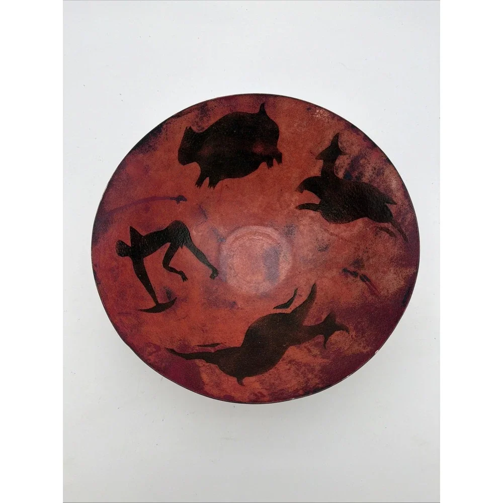 Barbara Culp,  Enamel on  copper  bowl.